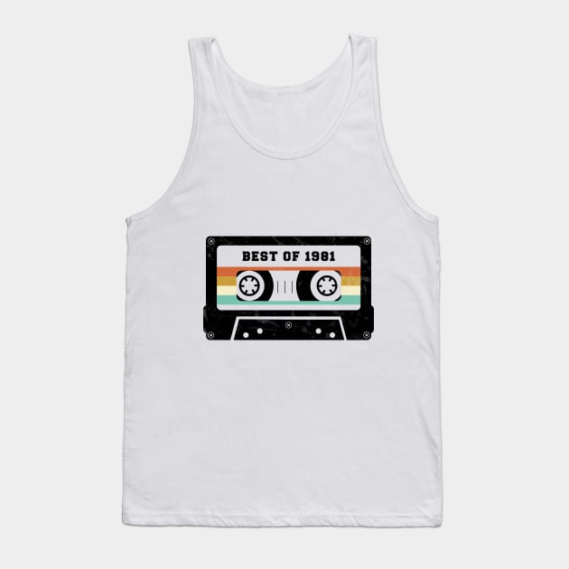 40th Birthday Gift 1981 Cassette Shirt 40th Birthday Shirt 40th Birthday Gift For Tank Top by KanaZone